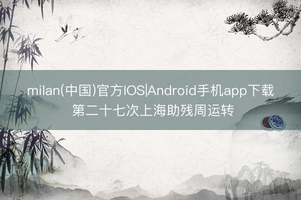 milan(中国)官方IOS|Android手机app下载 第二十七次上海助残周运转