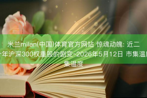 米兰milan(中国)体育官方网站 惊魂动魄: 近二十年沪深300权重股的剧变~2026年5月12日 市集温度