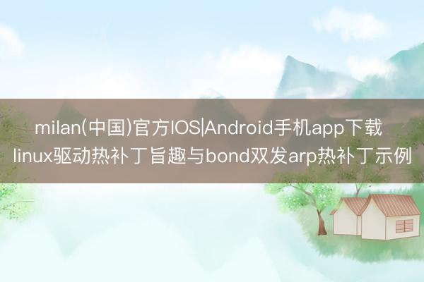 milan(中国)官方IOS|Android手机app下载 linux驱动热补丁旨趣与bond双发arp热补丁示例