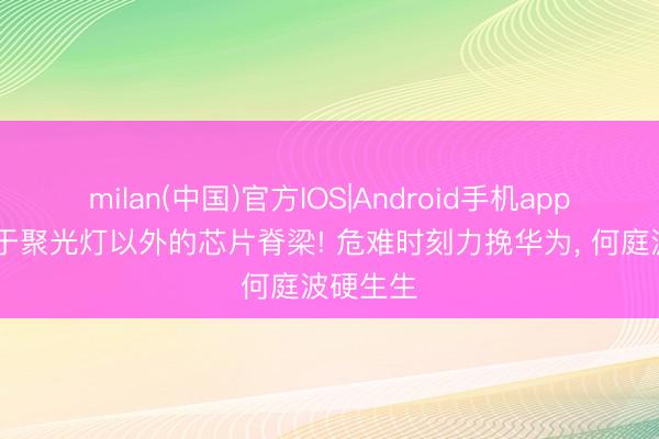 milan(中国)官方IOS|Android手机app下载 隐于聚光灯以外的芯片脊梁! 危难时刻力挽华为， 何庭波硬生生