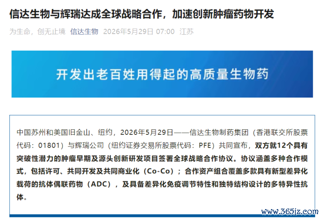 图片起首：信达生物官微